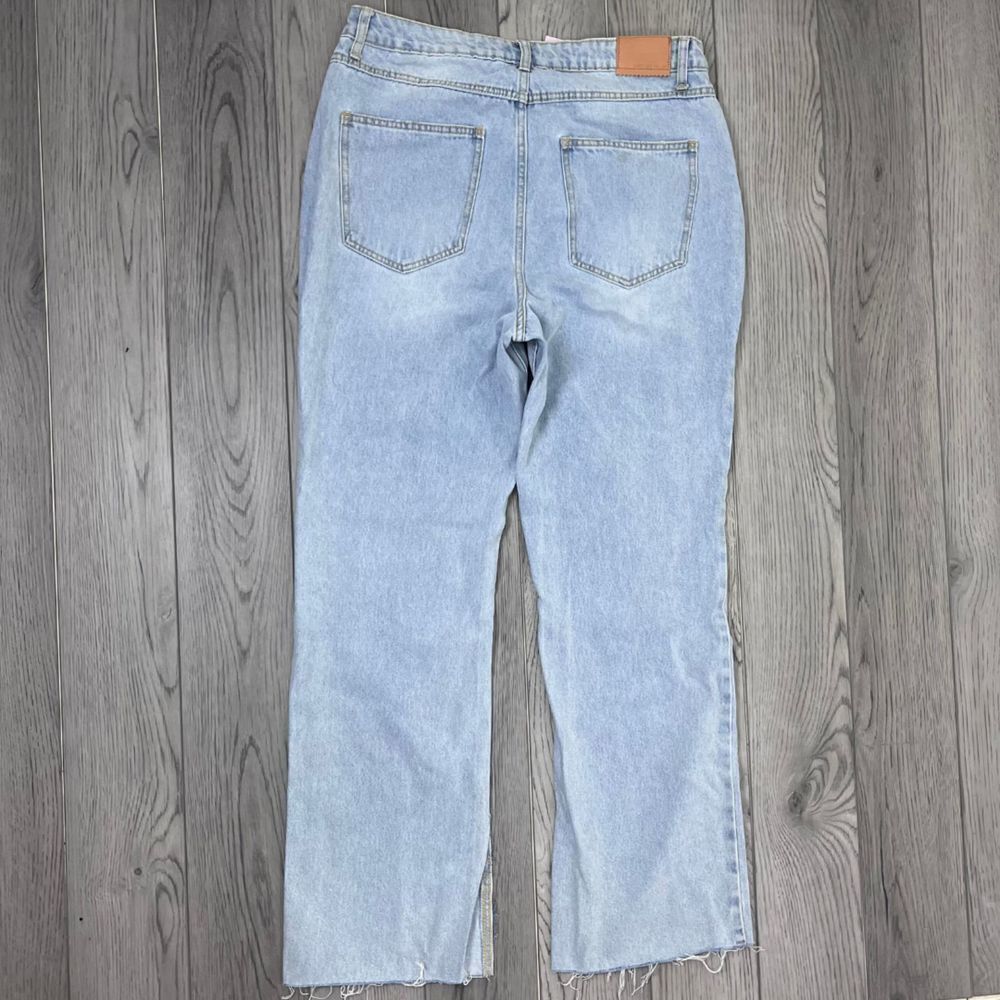 Avec Les Filles Size 31 Cotton Straight Leg Distressed High Rise Denim NEW Jeans - Picture 12 of 15